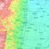Mappa topografica 邯郸市, altitudine, rilievo