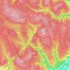 Mappa topografica Browns Mountain, altitudine, rilievo