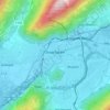 Mappa topografica Interlaken, altitudine, rilievo