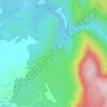 Mappa topografica Tanawan, altitudine, rilievo