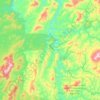 Mappa topografica Шерегешское городское поселение, altitudine, rilievo