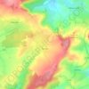 Mappa topografica Serres, altitudine, rilievo