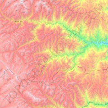 Mappa topografica Paucartambo, altitudine, rilievo