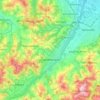 Mappa topografica Castellarano, altitudine, rilievo