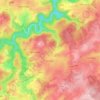 Mappa topografica Bertogne, altitudine, rilievo