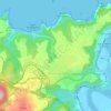 Mappa topografica Muros del Nalón, altitudine, rilievo
