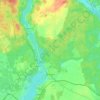 Mappa topografica Alt Ruppin, altitudine, rilievo