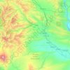 Mappa topografica Yakima County, altitudine, rilievo