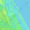 Mappa topografica New Smyrna Beach, altitudine, rilievo
