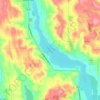 Mappa topografica Intermediate lake, altitudine, rilievo