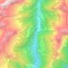 Mappa topografica Calanca, altitudine, rilievo
