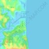 Mappa topografica Chesapeake Beach, altitudine, rilievo