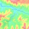 Mappa topografica Roan Mountain, altitudine, rilievo