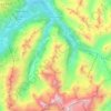 Mappa topografica Pontresina, altitudine, rilievo