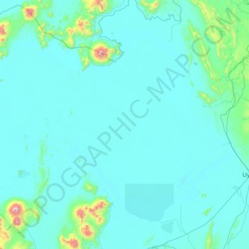 Mappa topografica Salar de Uyuni, altitudine, rilievo