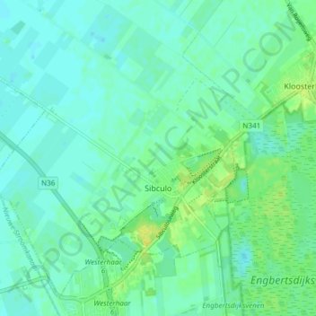 Mappa topografica Sibculo, altitudine, rilievo
