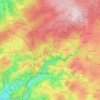 Mappa topografica Bévercé, altitudine, rilievo