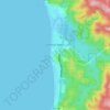 Mappa topografica Cannon Beach, altitudine, rilievo