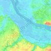 Mappa topografica Altes Land, altitudine, rilievo