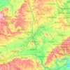 Mappa topografica Oxfordshire, altitudine, rilievo