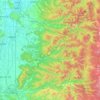 Mappa topografica Linn County, altitudine, rilievo