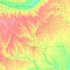Mappa topografica Coffee County, altitudine, rilievo