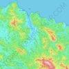 Mappa topografica Biscay, altitudine, rilievo