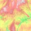 Mappa topografica Kane County, altitudine, rilievo