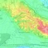 Mappa topografica Miradolo Terme, altitudine, rilievo