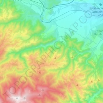 Mappa topografica Orlat, altitudine, rilievo