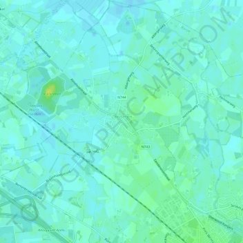 Mappa topografica Zenderen, altitudine, rilievo