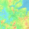 Mappa topografica Rendsburg-Eckernförde, altitudine, rilievo