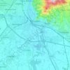 Mappa topografica Moncalieri, altitudine, rilievo