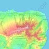 Mappa topografica Nordeste, altitudine, rilievo