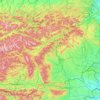 Mappa topografica Steiermark, altitudine, rilievo
