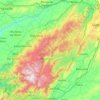 Mappa topografica Parque Natural da Serra da Estrela, altitudine, rilievo