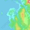 Mappa topografica White Beach, altitudine, rilievo