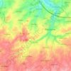 Mappa topografica 1350, altitudine, rilievo