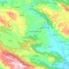Mappa topografica Cagnano Amiterno, altitudine, rilievo