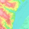 Mappa topografica Ерзовское городское поселение, altitudine, rilievo