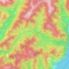 Mappa topografica Ledro, altitudine, rilievo