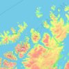Mappa topografica Hammerfest, altitudine, rilievo