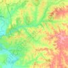 Mappa topografica Chattahoochee County, altitudine, rilievo
