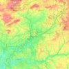 Mappa topografica Sarthe, altitudine, rilievo