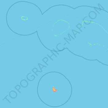 Mappa topografica Tuamotu-Gambier, altitudine, rilievo