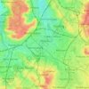 Mappa topografica London Borough of Merton, altitudine, rilievo