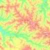 Mappa topografica Santo Anastácio, altitudine, rilievo