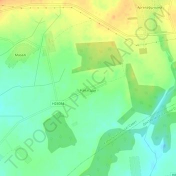 Mappa topografica Новосады, altitudine, rilievo