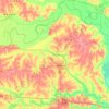 Mappa topografica Saline County, altitudine, rilievo