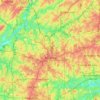 Mappa topografica Atlanta, altitudine, rilievo
